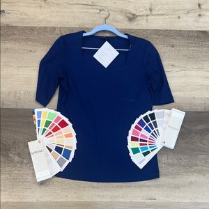 ❄️🌷Lafayette 148 New York Deep Blue Blouse